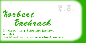 norbert bachrach business card